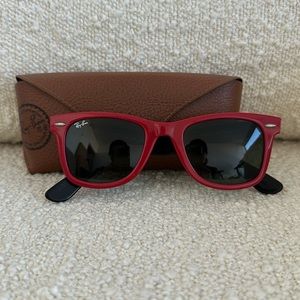 RayBan Red Wayfarer Sunglasses